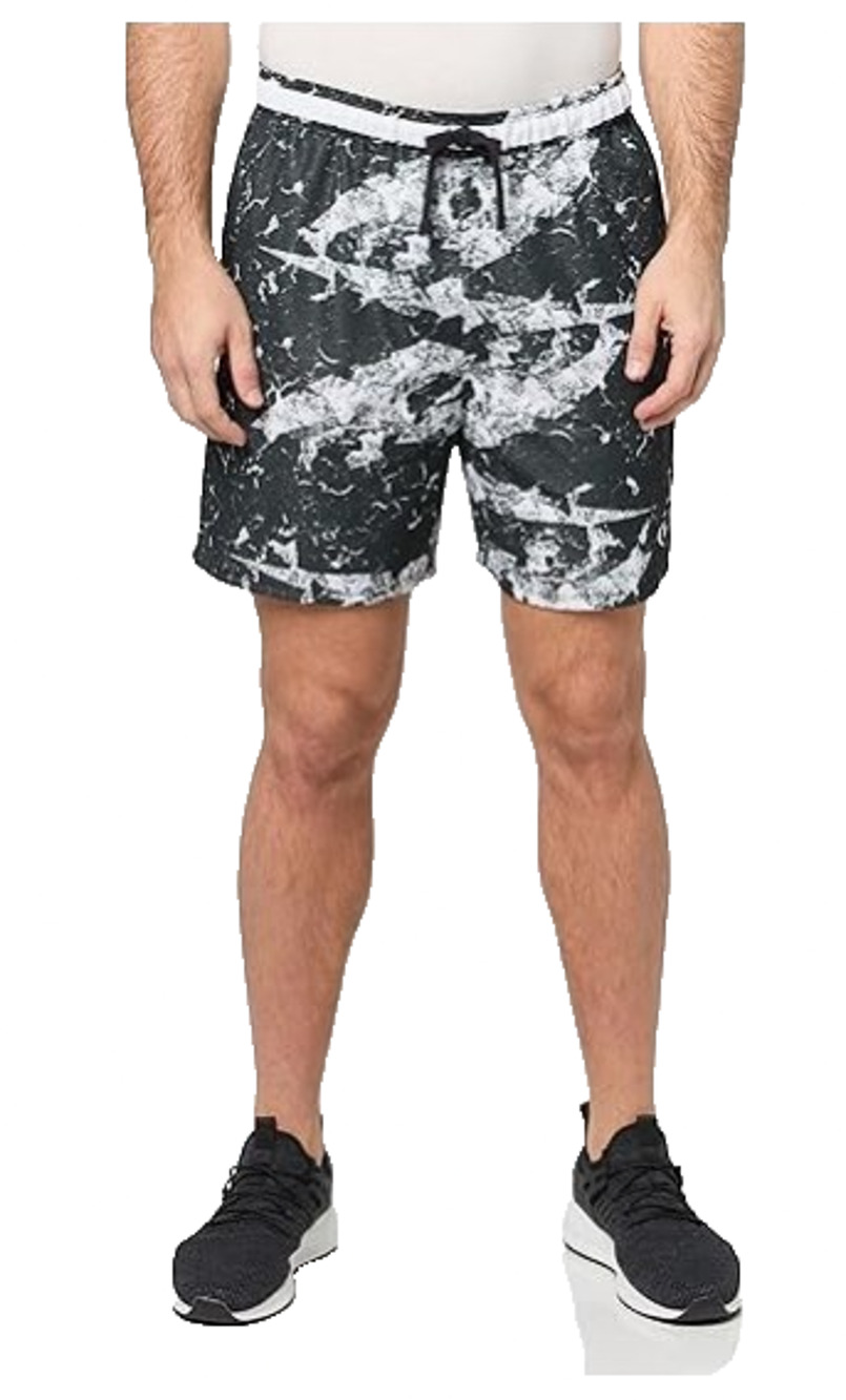 Reebok Men's Hoopwear Transition Shorts, Black/White, XXL